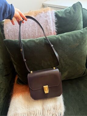 rag & bone Small Crossbody Bag in Dark Brown with Gold Hardware